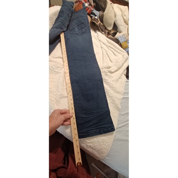 Mott & Grand Jeans Men 38x32 Blue Mid Rise Dark Wash Straight‎ Leg Denim - Picture 8 of 10